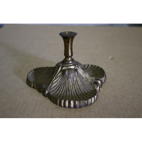 133 - Brass Low Candle Holder - Very Decorative