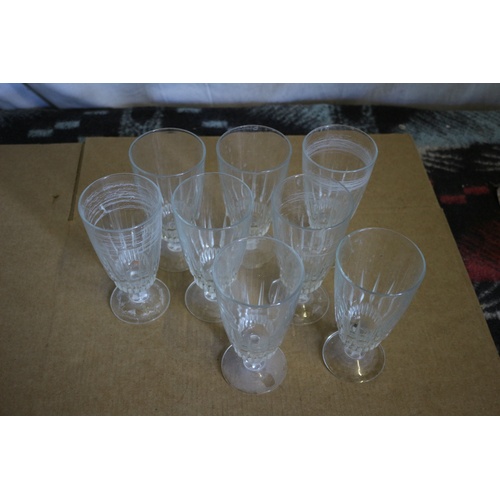 156 - Set of 8 Water Stained Glasses