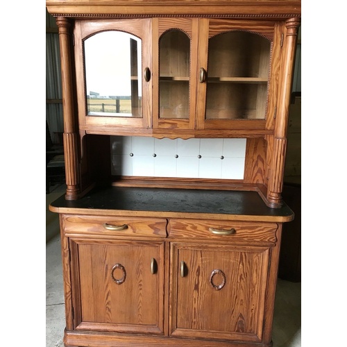 241 - Antique Pine Dresser.

This is a very nice solid dresser, it is pitch pine. It was originally varnis... 