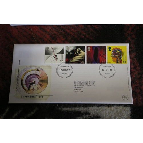 68 - Royal Mail Boxed Millennium Collection 12 First Day Covers with Plastic Covers - 1999