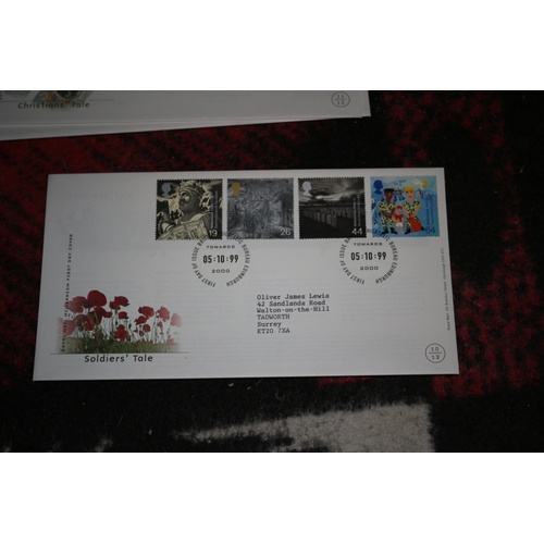 68 - Royal Mail Boxed Millennium Collection 12 First Day Covers with Plastic Covers - 1999