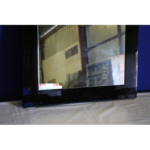 1 - Large Black Gloss Framed Mirror