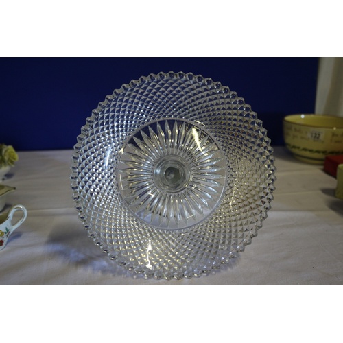 47 - Decorative Vintage Glass Cake Dish