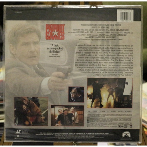 565 - Patriot Games Laserdisc