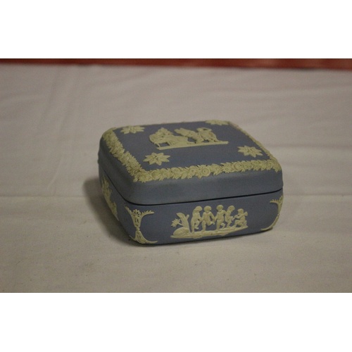 61 - Wedgwood Blue Jasper Ware Trinket Box