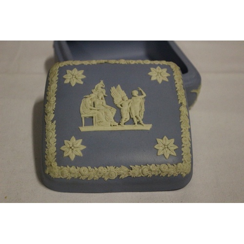 61 - Wedgwood Blue Jasper Ware Trinket Box