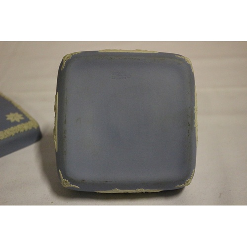 61 - Wedgwood Blue Jasper Ware Trinket Box