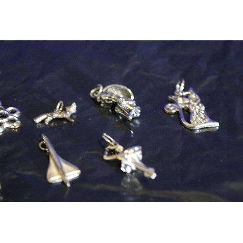 195 - A Mixed Collection of 10 Modern Charms and Pendants