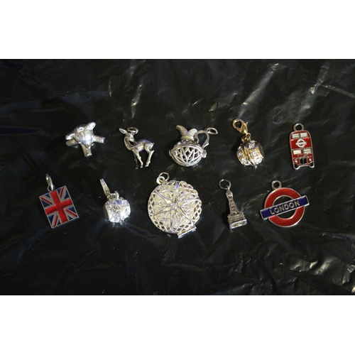 196 - A Mixed Collection of 10 Modern Charms and Pendants #2