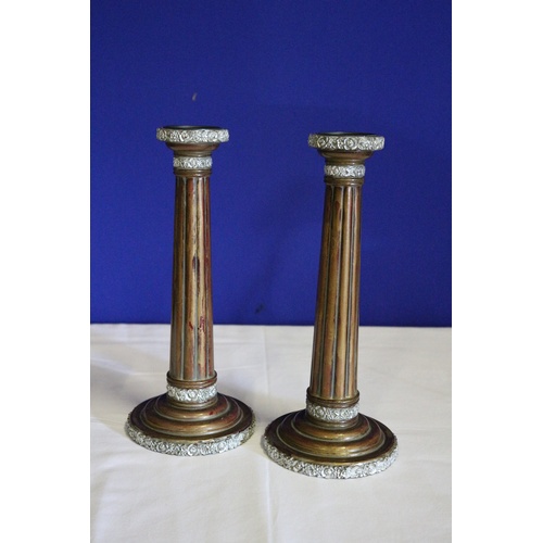 200 - Pair of Moulded Candlesticks