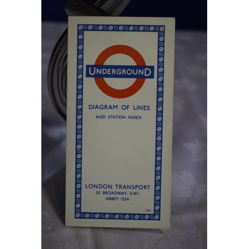 4 - Believed to be an Original 1964 Pocket Fold Out Map of the London Underground