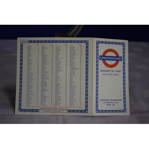 4 - Believed to be an Original 1964 Pocket Fold Out Map of the London Underground