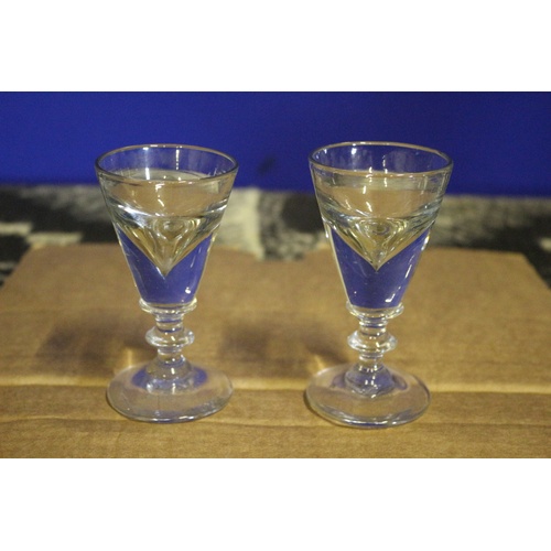 474 - Pair of Antique Penny Lick Ice Cream Glasses