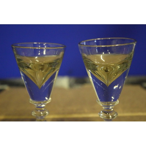 474 - Pair of Antique Penny Lick Ice Cream Glasses