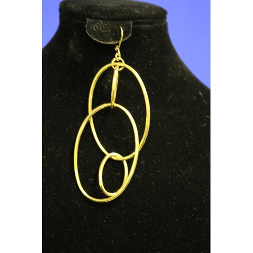 476 - Pair of Large Joan Rivers Gold Coloured Metal Classic Collection Multi Hoop Earrings in Bag