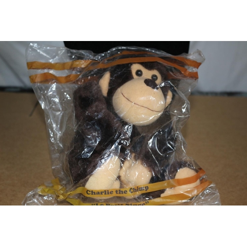 486 - Collectable Vintage Charlie the Chimp Soft Toy from Avon Still In Sealed Wrapping