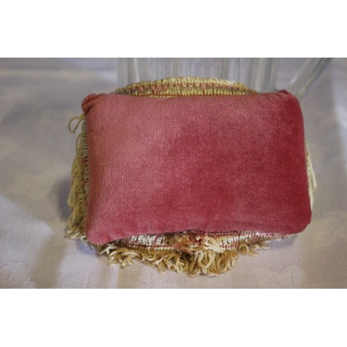 18 - Vintage/Antique Rectangular Pin Cushion with Frilled Edge