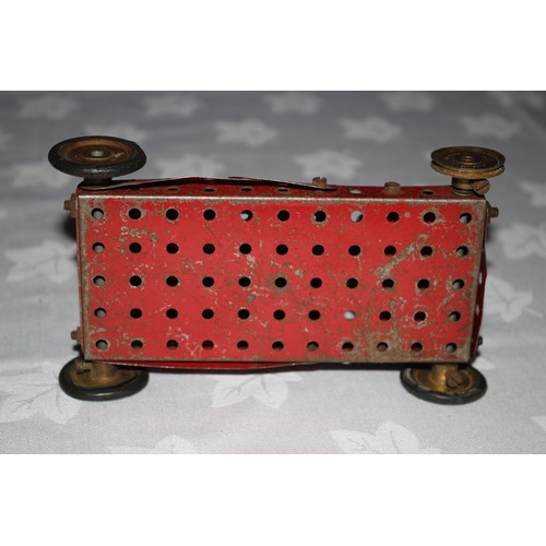 38 - Meccano Hand Made Toy Car and a Tin Patterned Box