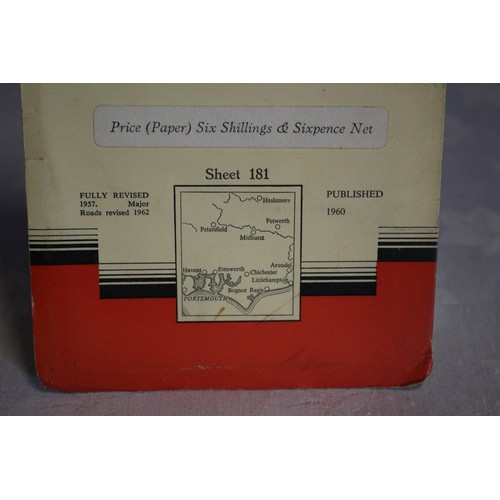 47 - Vintage Ordnance Survey 1 inch Map of Chichester 1960