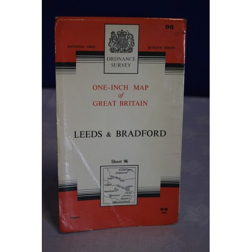 48 - Vintage Ordnance Survey 1 inch Map of Leeds and Bradford