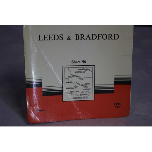 48 - Vintage Ordnance Survey 1 inch Map of Leeds and Bradford