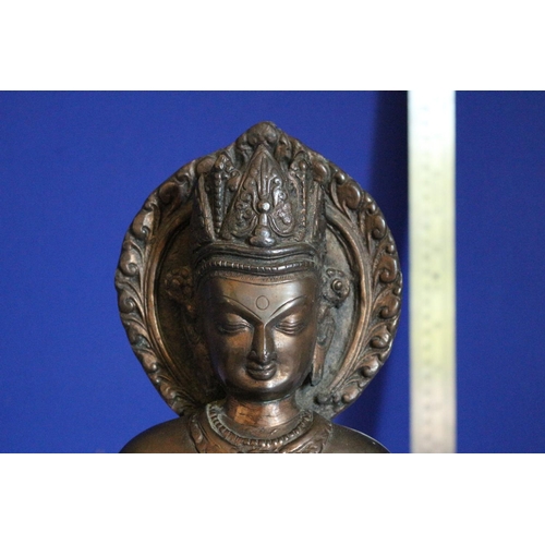 104 - Large Bronzed Seated Buddha