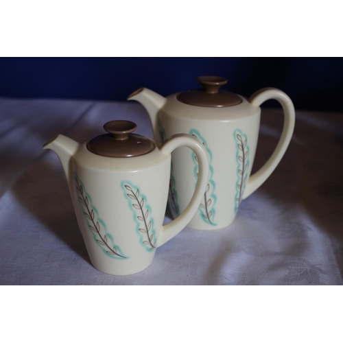 13 - Pair of Vintage Poole Pottery Teapots