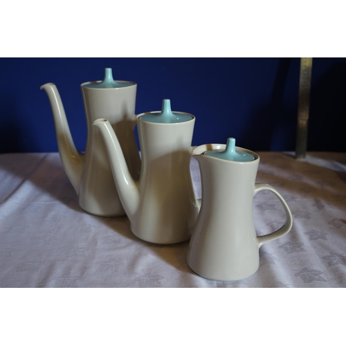 14 - Three Vintage Lidded Pots - 2 x  Coffee Pots and 1 x Hot Water Pot