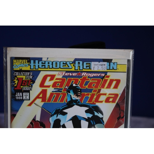 156 - Heroes Return Captain America Comic - Jan '98 No. 1 Collectors Item
