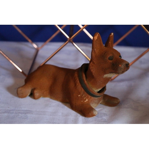 183 - Metal Wine Rack and Vintage Nodding Dog