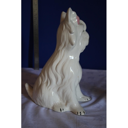 190 - Staffordshire Pottery Styled Large Fire Side   Dog