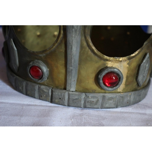 27 - Unusual Piece of What is Believed to be, Stage Prop Wear. A Crown in Metals and Glass Stones - Heavy