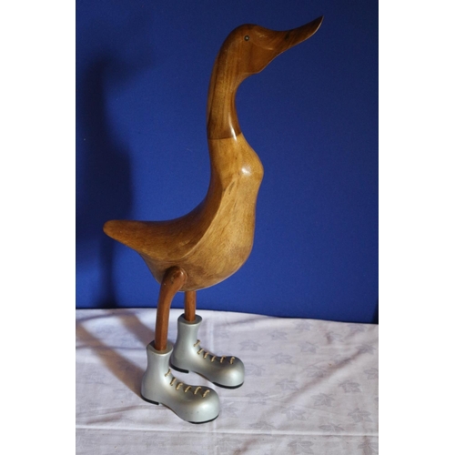 52 - Large, (Daddy), Wooden Duck with Boots