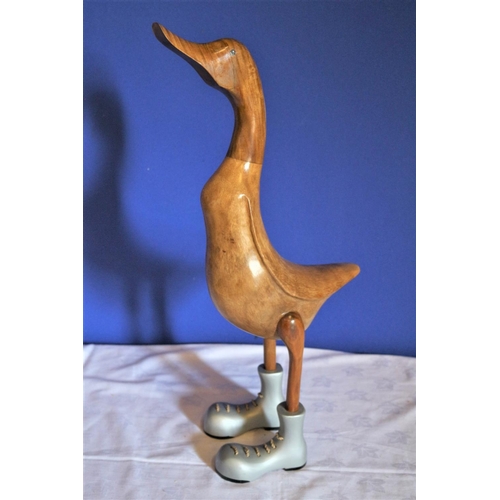 52 - Large, (Daddy), Wooden Duck with Boots