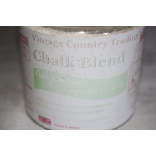 65 - 2 x Pots of Chalk Blend - Mixes with any Emulsion Paints to Make Chalk Furniture Paint