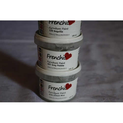 67 - Collection of 6 x New, Unopened  Mixed Colours Frenchic Furniture Paint  Sample Pots