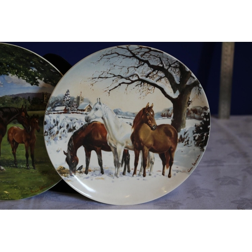 75 - Pair of Equestrian Interest Spode Collectors Plates