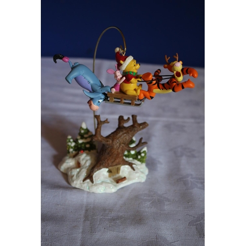 80 - Disney Store Collectable Winnie the Pooh Flying Sledge Piece