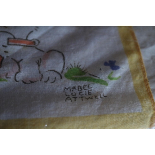 90 - Collection of 3 Vintage Mabel Lucie Atwell Childrens Handkerchiefs