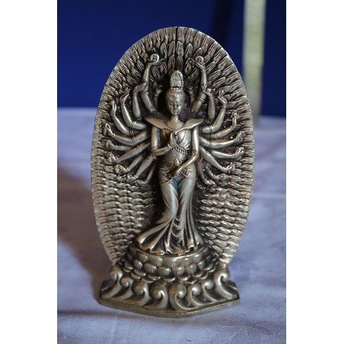 107 - Believed to be Tibetan Silver Goddess Statue