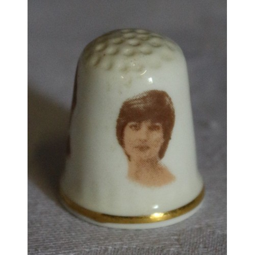 16 - Vintage Old Penny Lighter and Bone China Thimble