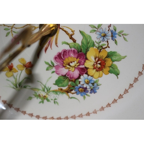 227 - Delightful Frank Buckley Cake Server with Handle - Bird and Floral Design