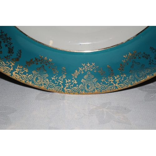 229 - Decorative Vintage, Possibly Doulton, Plate with Blue and Gilt Edging and Bird Picture Centre