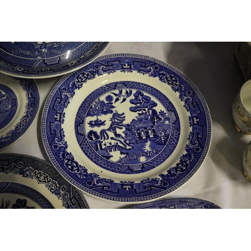 234 - Collection of Blue Willow Pattern Dishes - Mixed Age