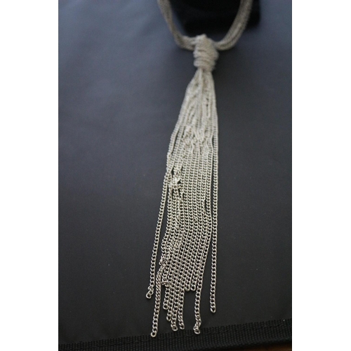 236 - Decorative Long Necklace with Multiple Chains on the End