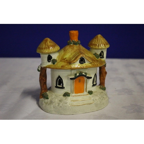 293 - Vintage Staffordshire Figural Building Incense Burner - Pastille