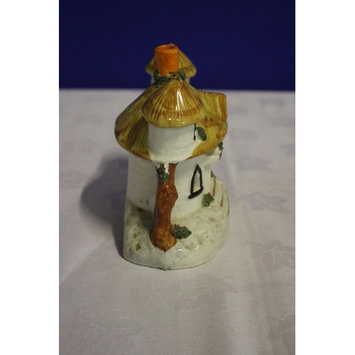 293 - Vintage Staffordshire Figural Building Incense Burner - Pastille