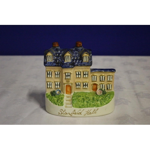 296 - Vintage Staffordshire Figural Building Stanfield Hall - Pastille