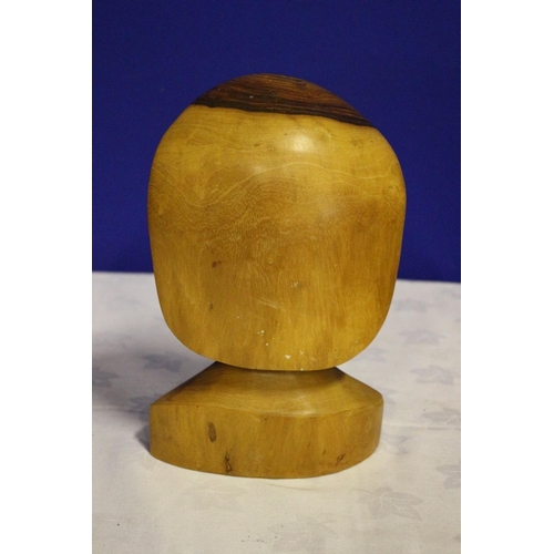 306 - Wood Two Tone Hand Carved Sculpture