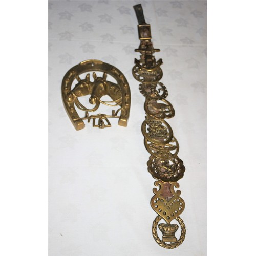 319 - Collection of Vintage Horse Brasses and One Large Example